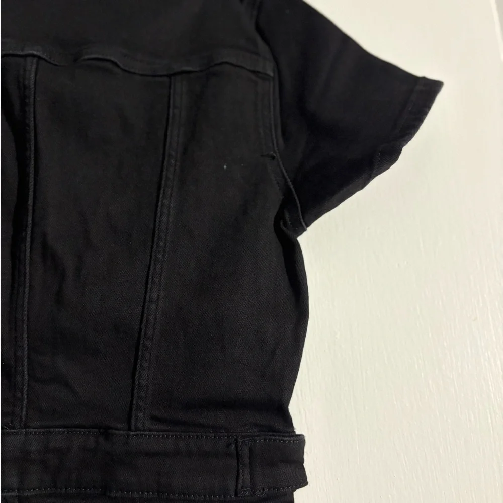 Good American “Fit for Success” Black Short-Sleeve Jumpsuit - Picture 6 of 13